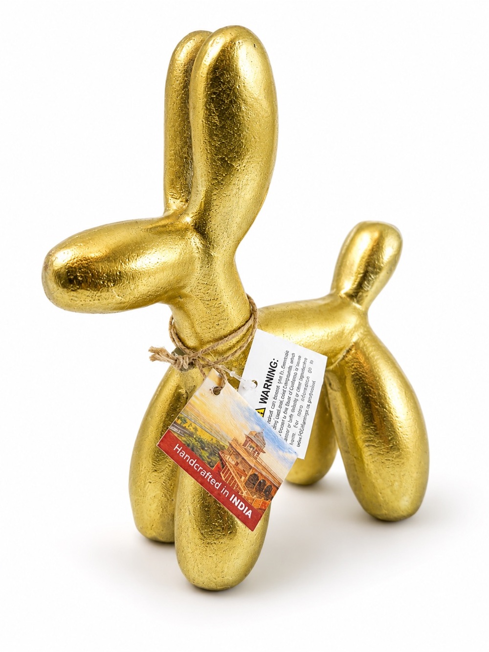 Gold Balloon Dog Figurine - Decorative Home Accent